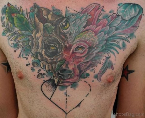 Elegant Wolf Tattoo 