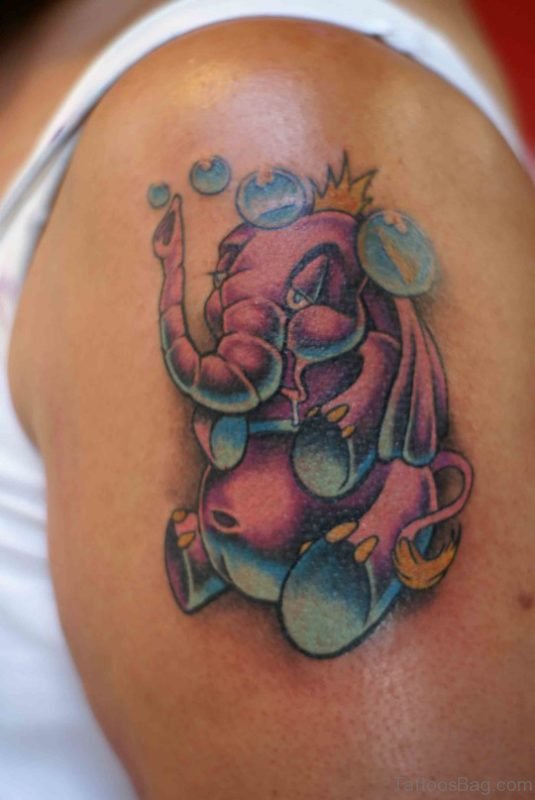 Elephant Tattoo Design On Shoulder