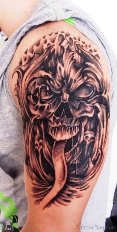 Evil Skull Tattoo 