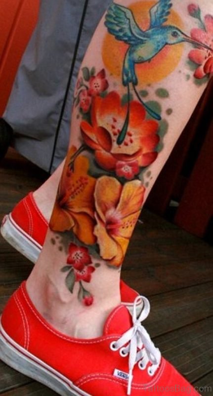 Excellent Flowers Tattoo 