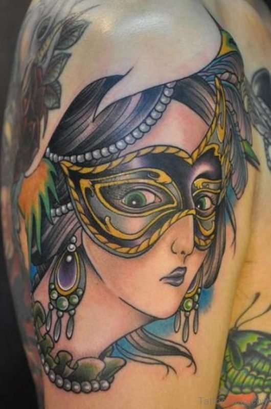 Excellent Mask Tattoo