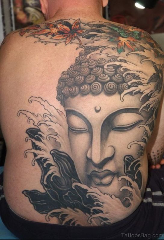 Fabulous Buddhist Tattoo On Back