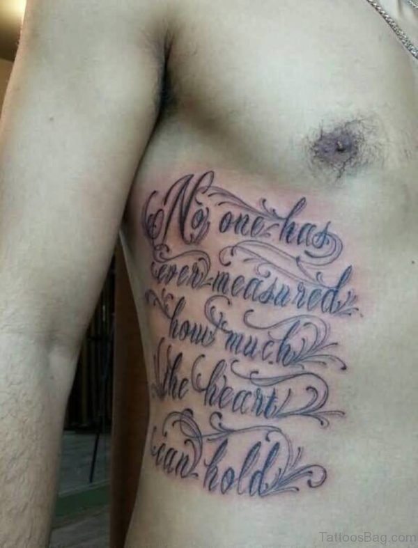 Fabulous Ambigram Tattoo On Rib