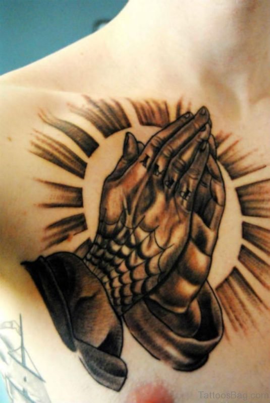 Fabulous Praying Hands Tattoo