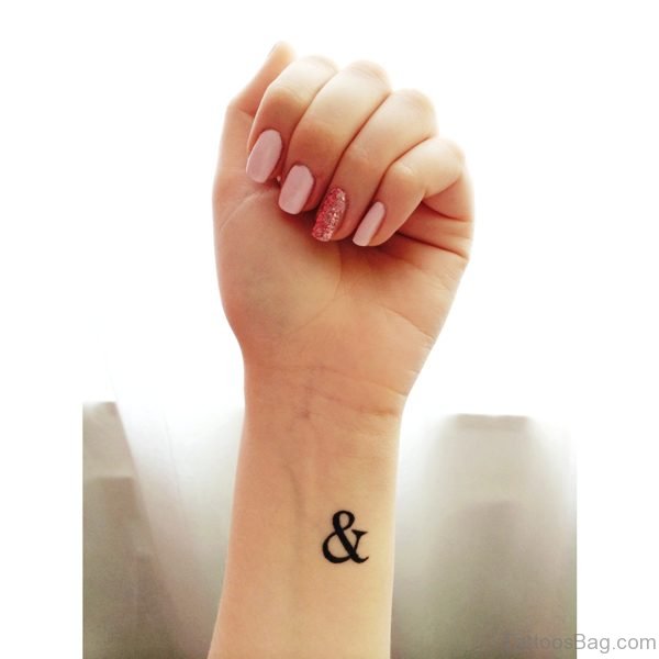 Fantastic Ampersand Tattoo On Wrist