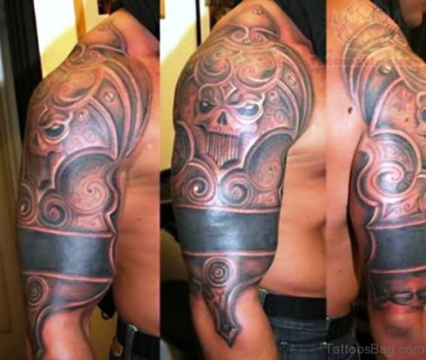 Fantastic Armour Shoulder Tattoo