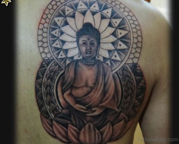Fantastic Buddha Tattoo On Back 