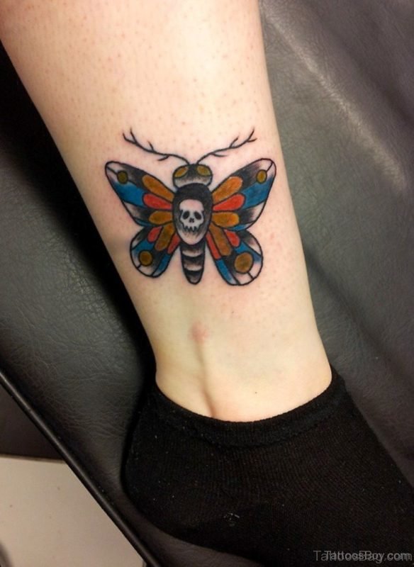 Fantastic Butterfly Tattoo On Ankle
