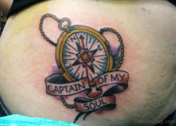 Fantastic Compass Tattoo Design 