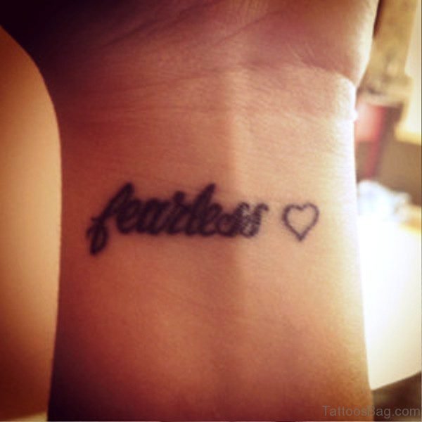 Fearless With Heart Tattoo 