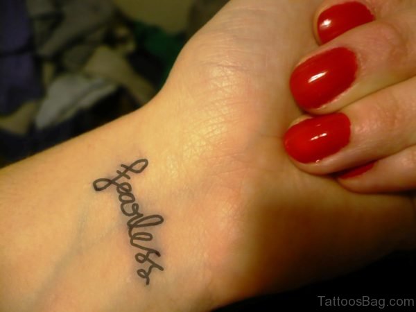 Fearless Wrist Tattoo 