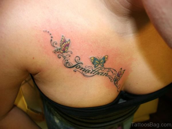 Female knot butterfly Tattoo