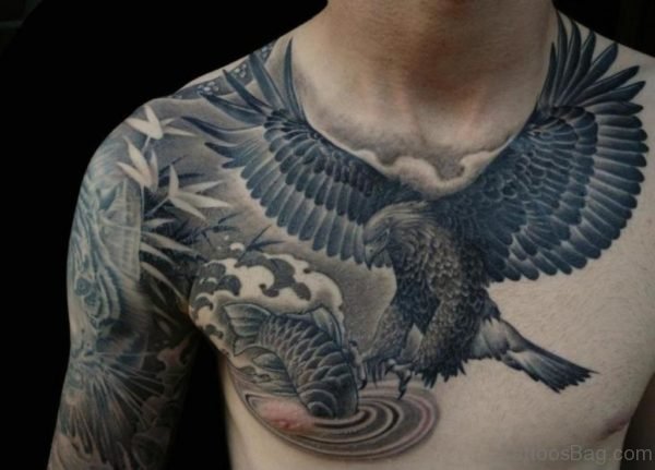 Fish And Eagle Tattoo