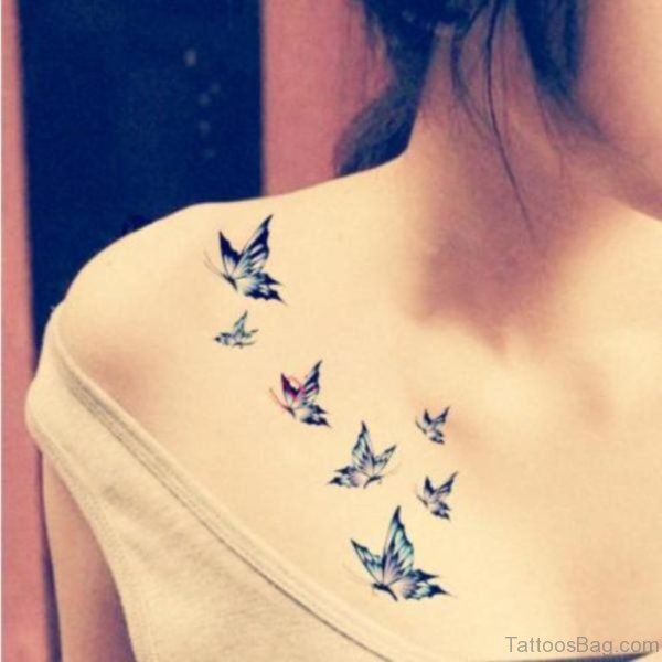 Flying Butterfly Tattoo