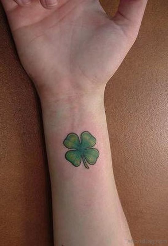 Four Leaf Tattoo On Wrist