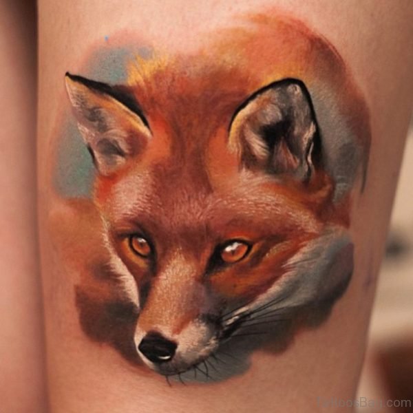 Fox Face Tattoo