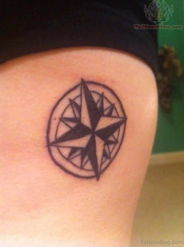 Funky Compass Tattoo 