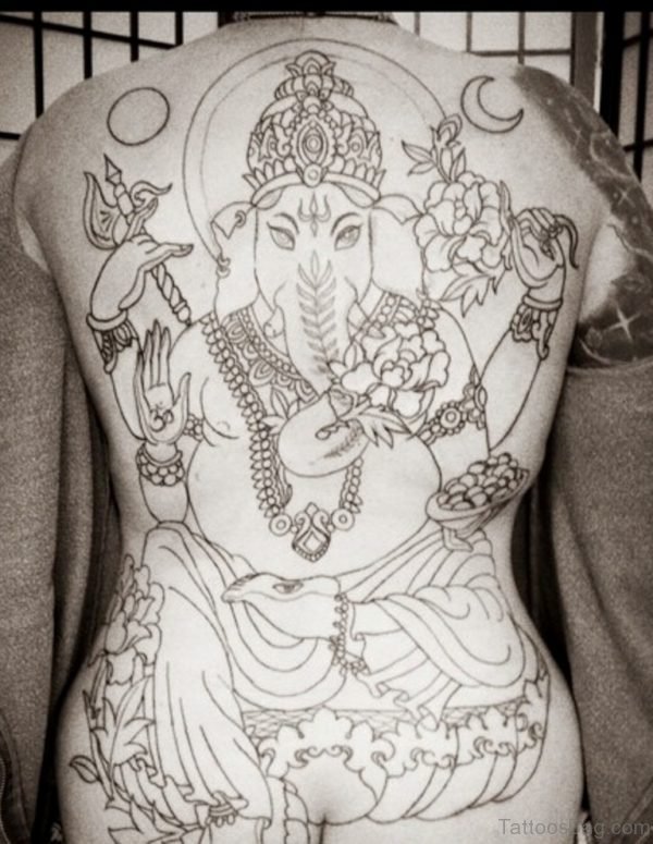 Funky Ganesha Tattoo 