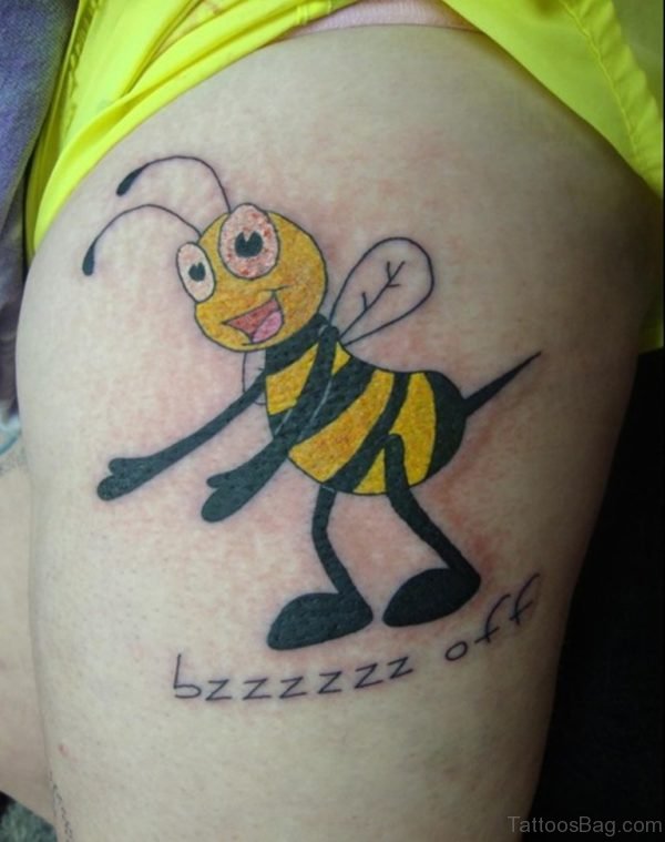 Funny Bee Tattoo