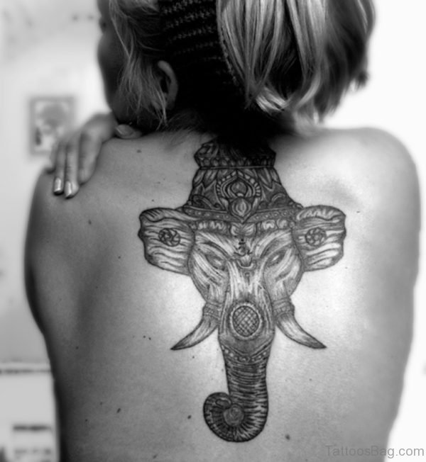 Ganesha Tattoo Design On Back
