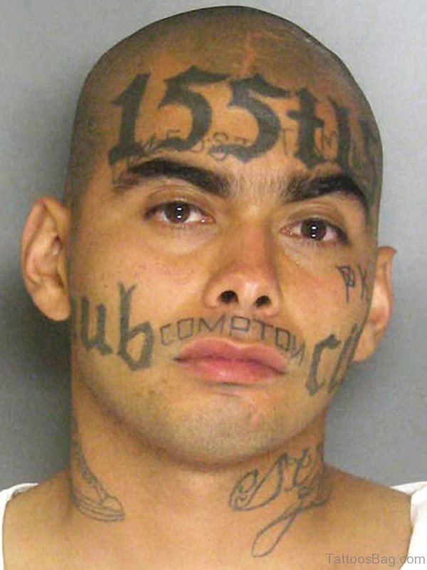 Gangster Tattoo On Neck For Men