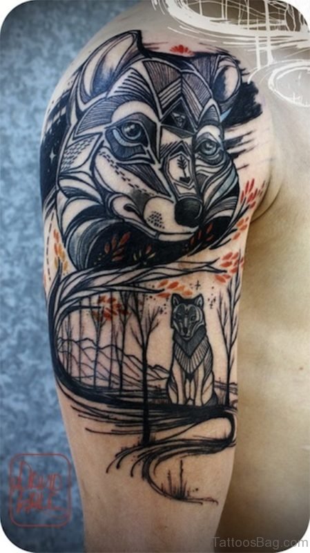 Garecful Wolf Tattoo