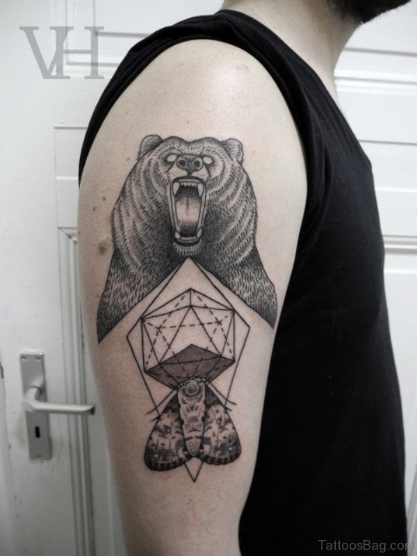 Geometric Bear Tattoo