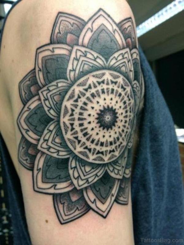 Geometric Flower Tattoo