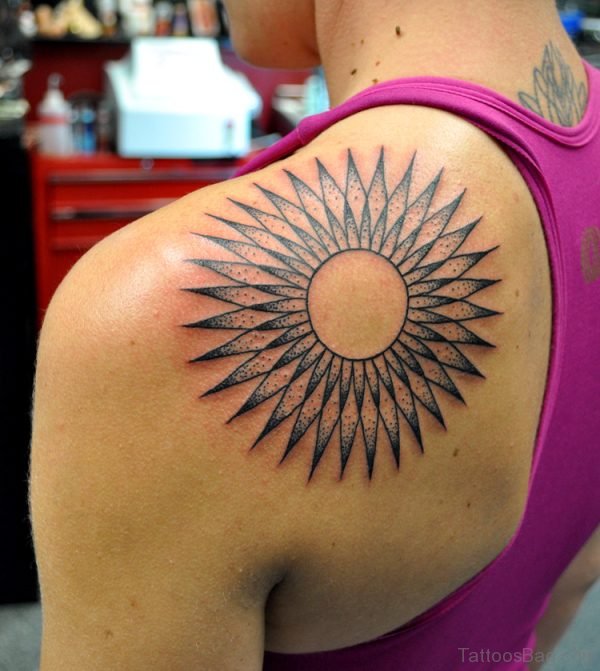 Geometric Tattoo On Shoulder