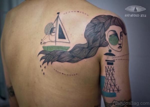 Geometric Woman Tattoo