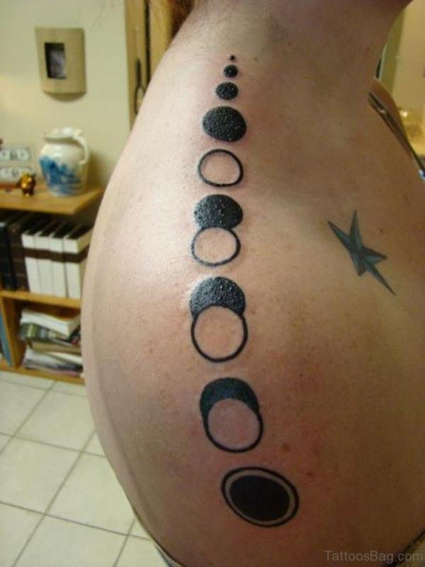 Geometrical Moon Tattoo