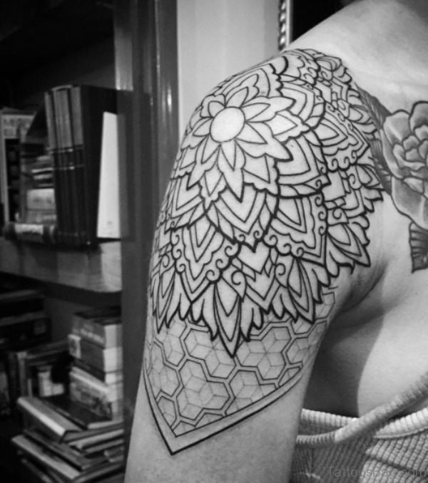 Geometrical Shoulder Tattoo Design
