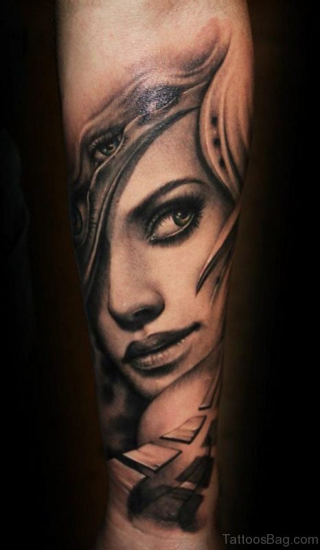 Girl Portrait Tattoo