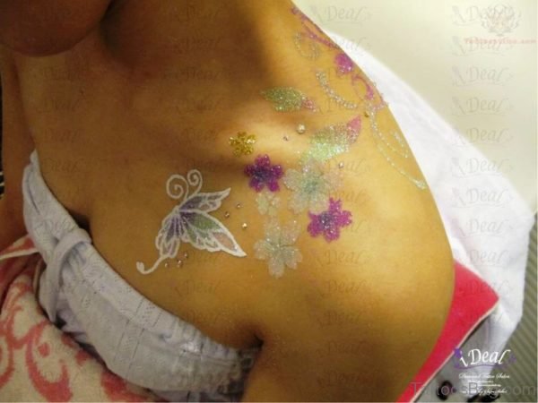 Glitter Butterfly Tattoo