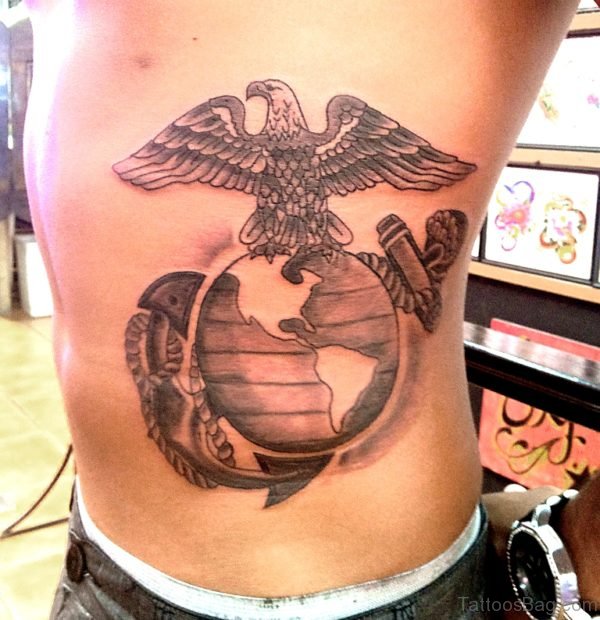Globe And Eagle Tattoo