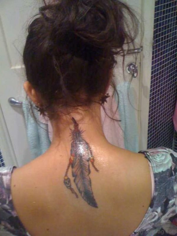 Glowing Feather Tattoo