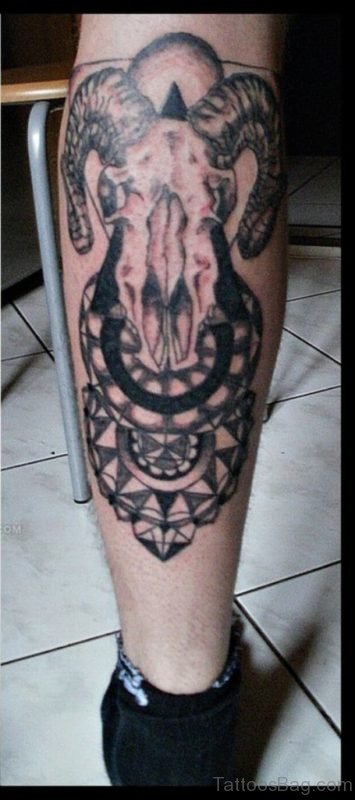 Goat Geometric Tattoo