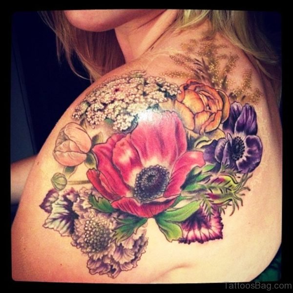 Gorgeous Colorful Tattoo On Shoulder
