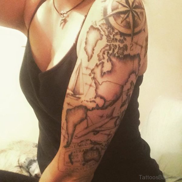 Gorgeous Map Tattoo