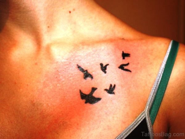 Graceful Bird Tattoo On Shoulder