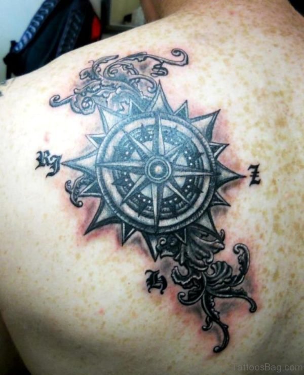 Graceful Compass Tatto