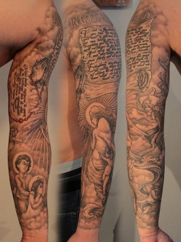 Graceful Full Sleeve Tattoo