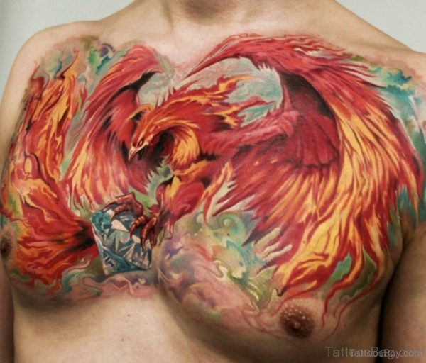 Graceful Phoenix Tattoo Design