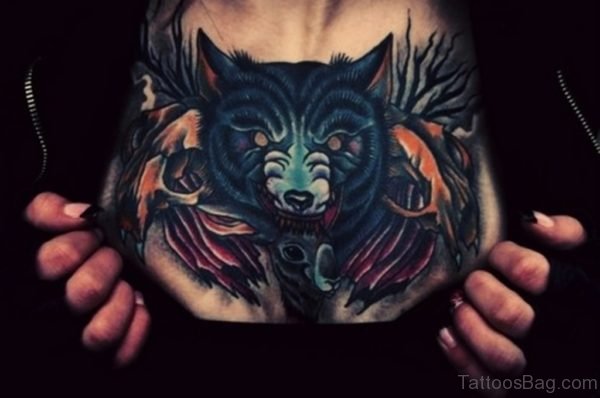 Graceful Wolf Tattoo