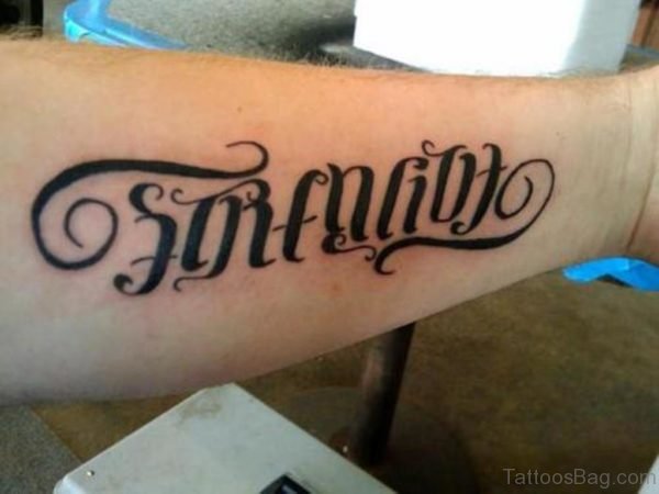 Great Ambigram Tattoo On Wrist