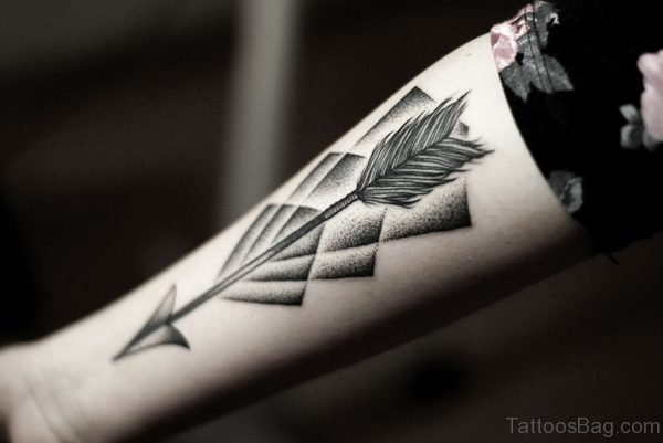 Great Arrow Tattoo Design On Arm 