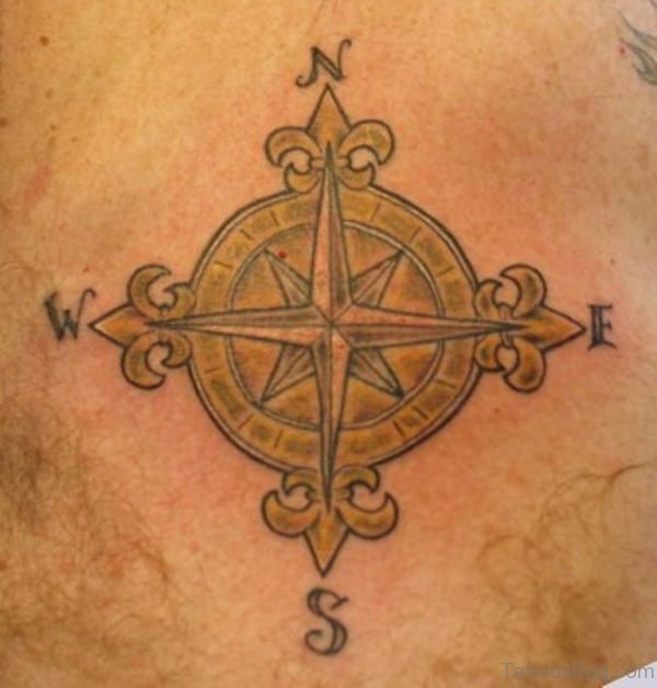 Great Compass Tattoo Design 
