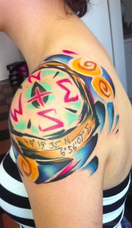 Great Looking Compass Tattoo