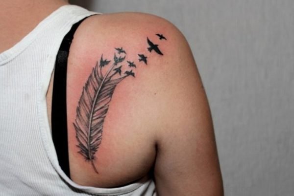 Great Looking Feather Tattoo