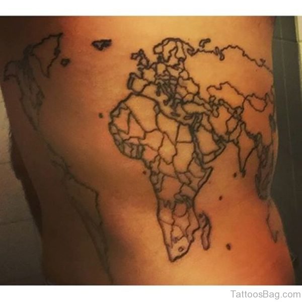 Great Map Tattoo Design